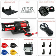 X-BULL Electric Winch Boat 3000LBS 12V Synthetic Rope Wireless Remote ATV UTV by salelink.co.nz