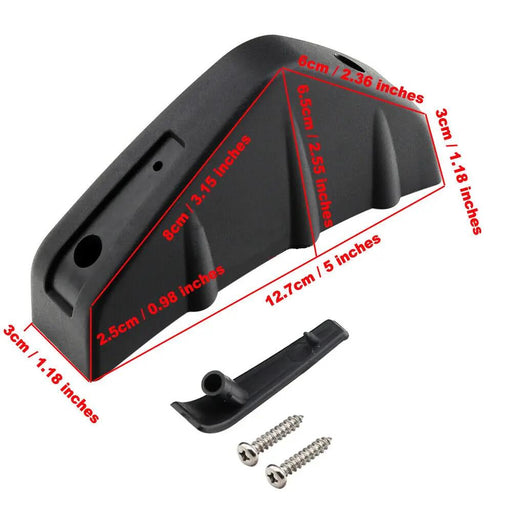 Universal Black Rear Bumper 4 Shark Fins Spoiler Wing Lip Diffuser Modified Kits by salelink.co.nz