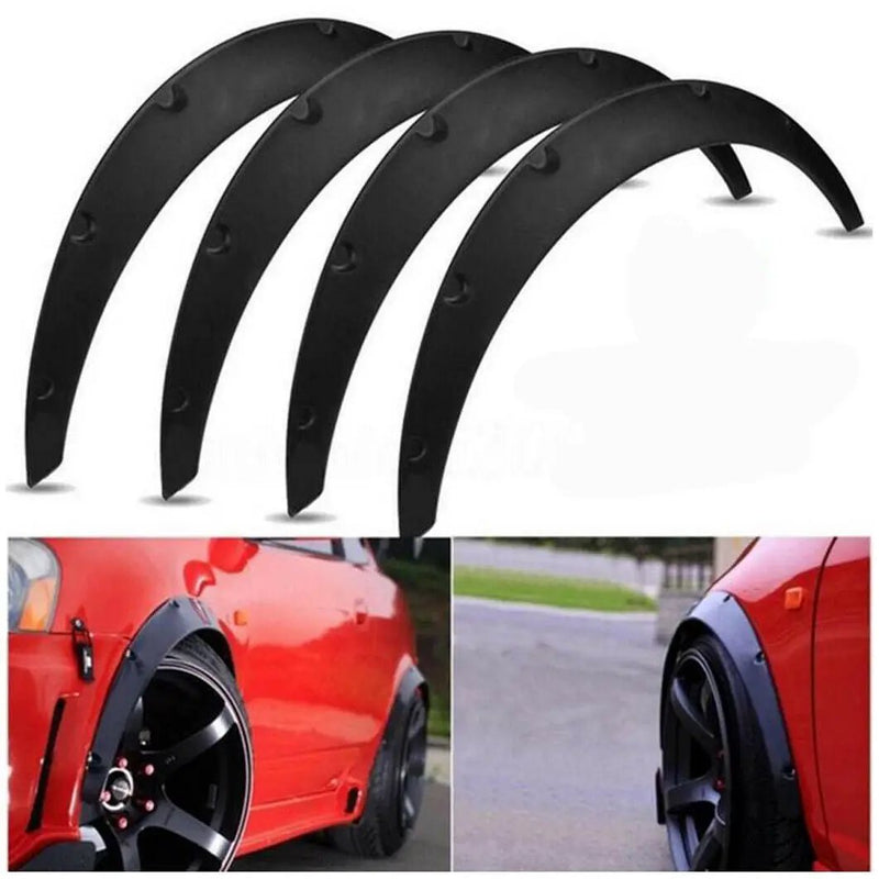 4pcs Car Fender Flares Flexible Body Wheel Arches Wide Universal by salelink.co.nz