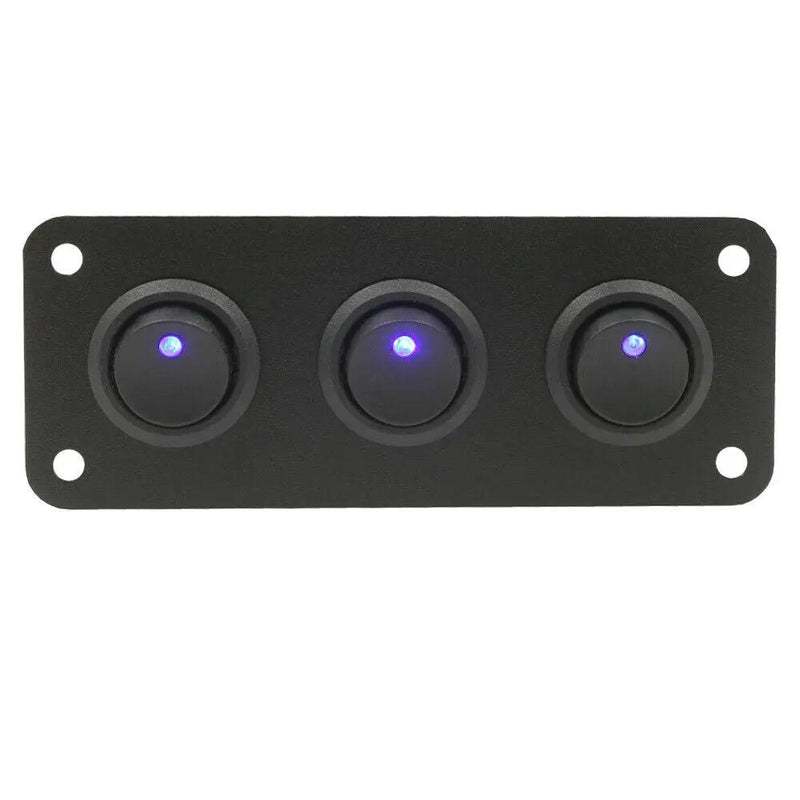 3 Gang Toggle Switch Panel Caravan Car Truck 12v by salelink.co.nz