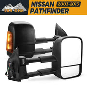 Towing Mirrors for Nissan Pathfinder MY 2003-2013 Black by salelink.co.nz