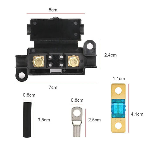 60A MIDI FUSE KIT 4 ANS Holder 7 x 60 AMP Fuses to suit Redarc BCDC Dual Battery by salelink.co.nz