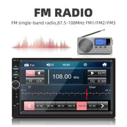 7" Double 2 DIN Bluetooth Head Unit Car Stereo Touch Screen Radio FM/TF/USB/AUX by salelink.co.nz