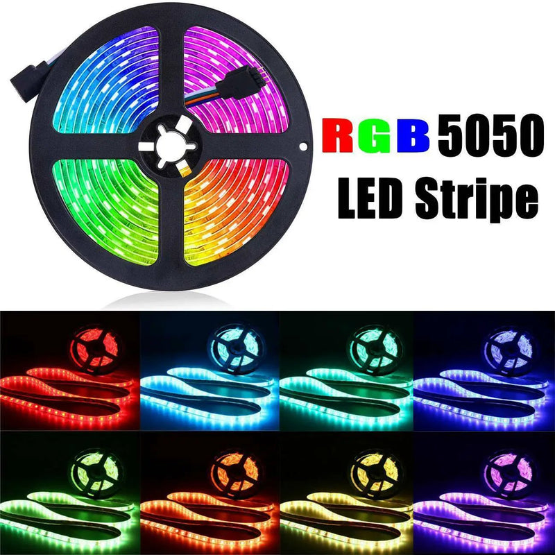 5M RGB 5050 SMD 12V Led Strip Light + Remote + Adapter by salelink.co.nz