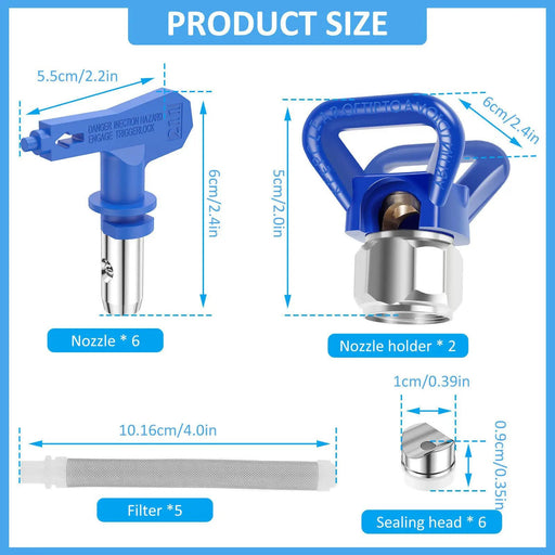 Airless Paint Sprayer Tips Spray Gun Nozzle Filters by salelink.co.nz