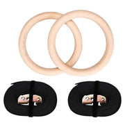 32mm Wooden Gymnastic Rings Gym Rings by salelink.co.nz