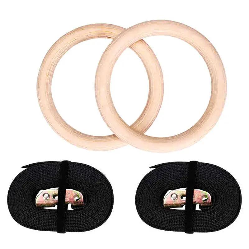 28mm Wooden Gymnastic Rings Gym by salelink.co.nz