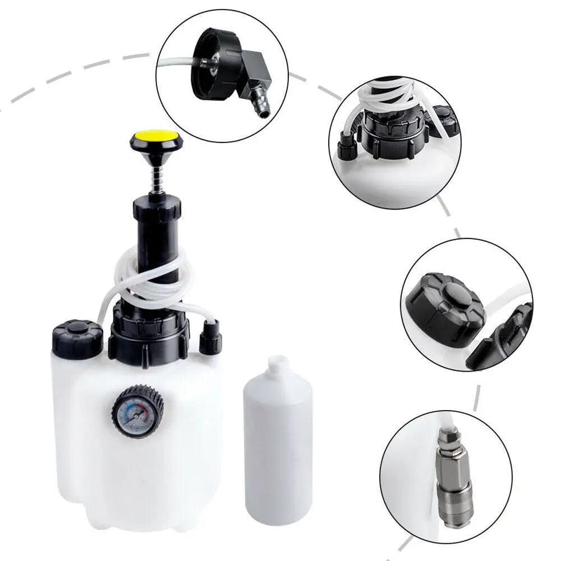 3L Manual Pressure Brake Clutch Bleeding System Tool Fluid Bleeder Kit hand pump by salelink.co.nz