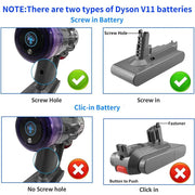 For Dyson V11 Battery SV14 Absolute Screw in Battery V11 Animal Motorhead by salelink.co.nz
