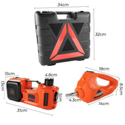 5Ton 12V Car Electric Hydraulic Floor Jack Lift + Impact Wrench Kit Box 3 in 1 by salelink.co.nz