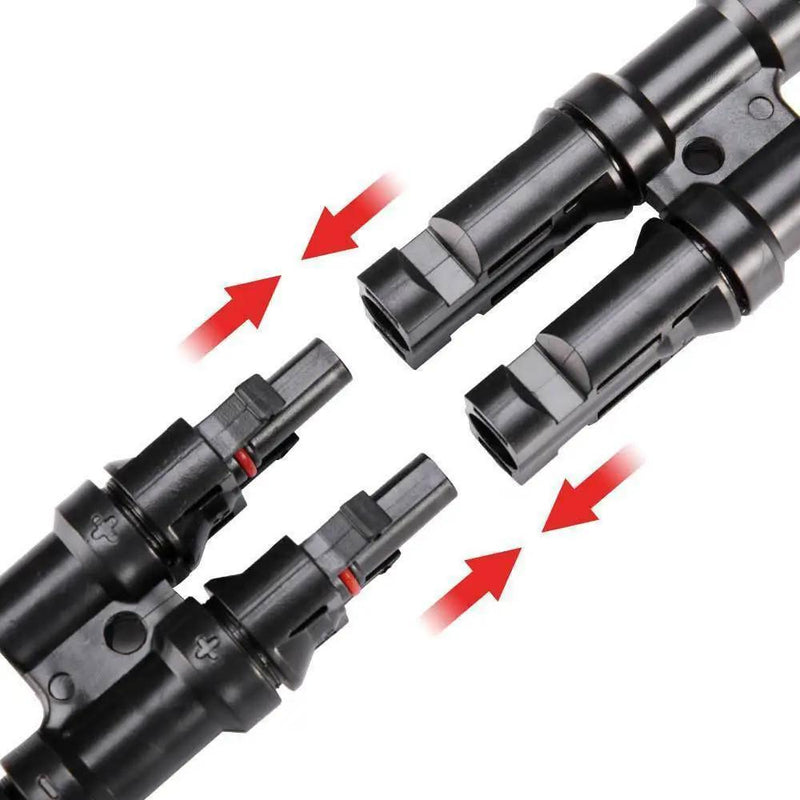 2 To 1 T Branch Cable Connectors Solar Panel PV Connector Male and Female by salelink.co.nz