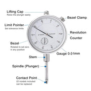 Dial Indicator Gauge Magnetic Base 0-10mm 60KG 22 Indicator Point Set by salelink.co.nz