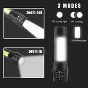COB LED Mini Flashlight Torch Zoom by salelink.co.nz