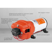 12V SEAFLO Marine Grade Water Pressure Pump 17LPM Caravan Boat RV Agriculture by salelink.co.nz