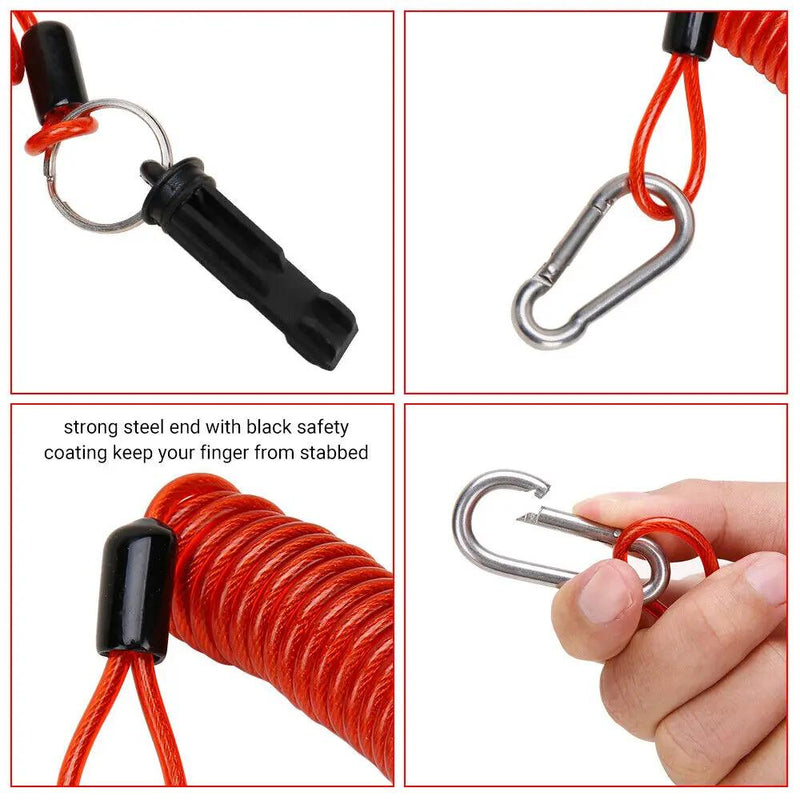Coiled Pin Spring Straps For Breakaway Cable Brakes Trailer Truck Camper Caravan by salelink.co.nz