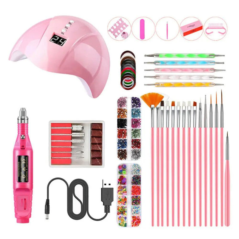 Nail Dryer Lamp Electric Nail Drill Set by salelink.co.nz