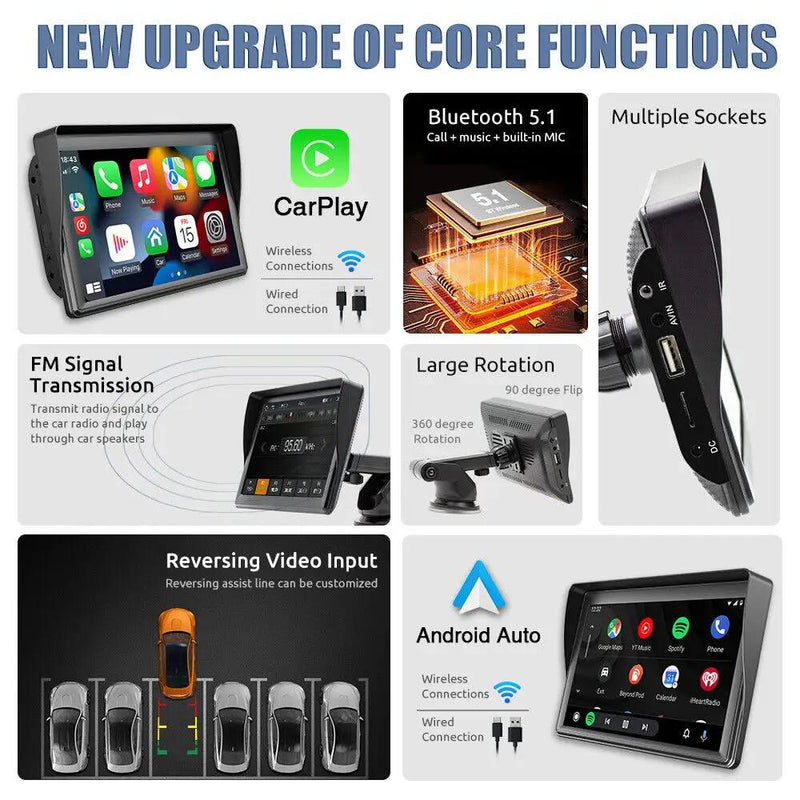 7" Apple Carplay Car Stereo Radio Bluetooth Camera by salelink.co.nz
