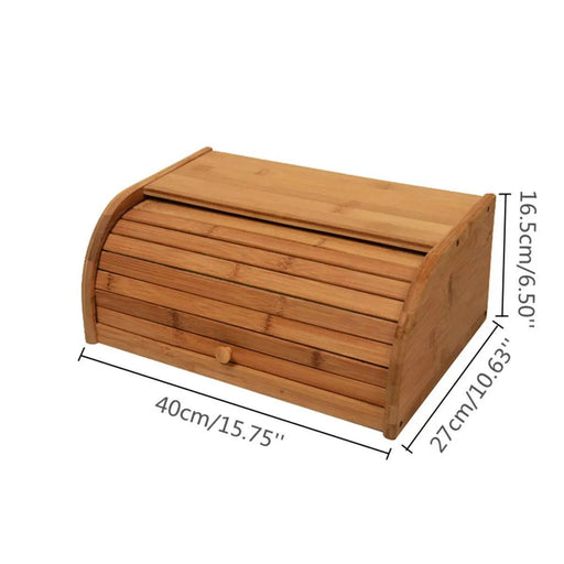 Bamboo Bread Bin Storage Box by salelink.co.nz