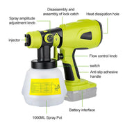 Paint Sprayer HVLP Spray Paint Gun fits Ryobi 18V Battery by salelink.co.nz