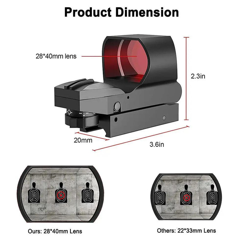 20mm Rail Tactical Red Dot Sight Holographic Reflex Scope by salelink.co.nz