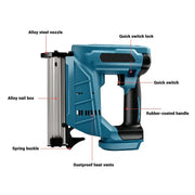 Cordless Brad Nailer Finish Nail Gun Fits Makita 18V (No Battery) by salelink.co.nz
