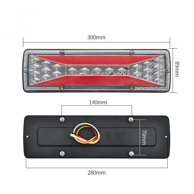 2x LED Trailer Lights Tail Lamp Stop Brake Dynamic Indicator 12V Taillight Pair