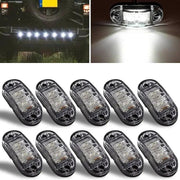 10PCS LED Side Marker White Lights Indicators Trailer Truck RV 12V 24V by salelink.co.nz