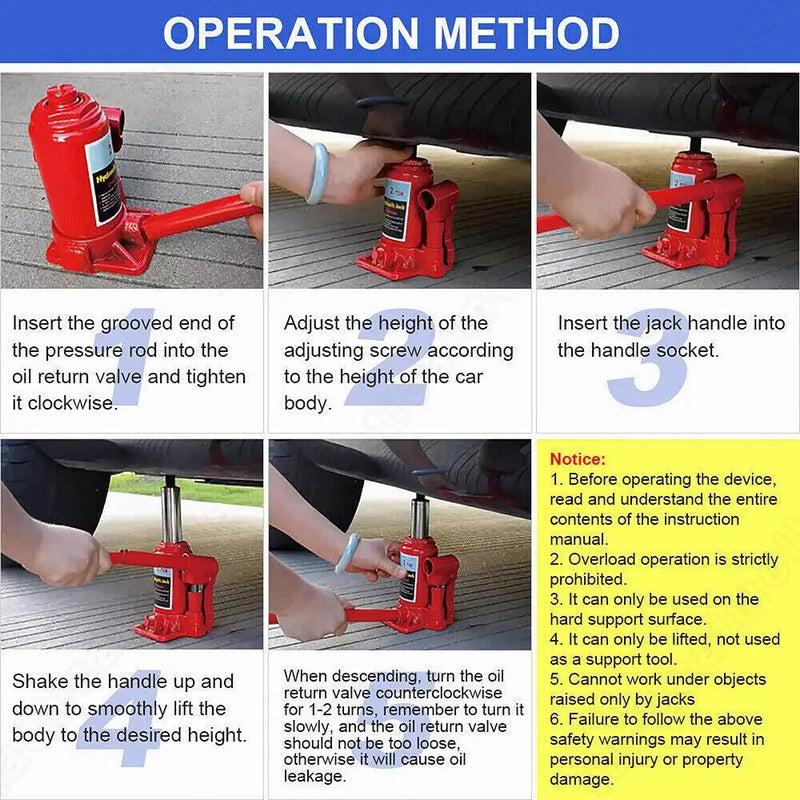 8 Ton Hydraulic Bottle Jack by salelink.co.nz