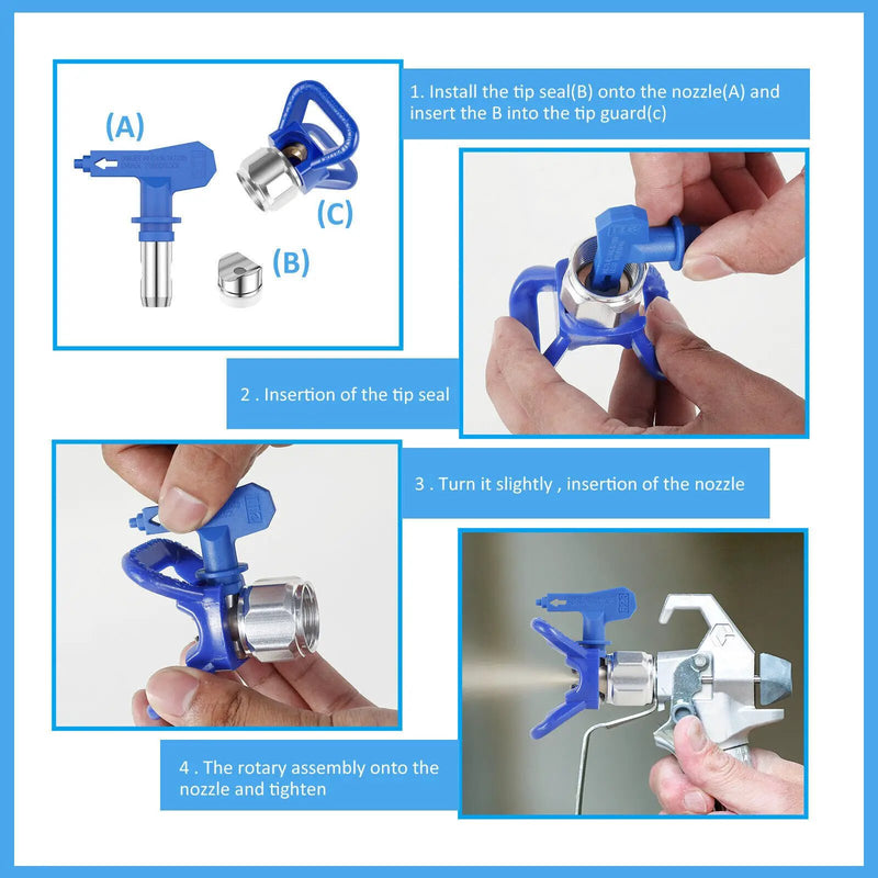 Airless Paint Sprayer Tips Spray Gun Nozzle Filters by salelink.co.nz