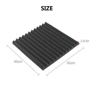 12PCS Studio Acoustic Foam Sound Absorption Proofing Panel Wedge Soundproofing by salelink.co.nz