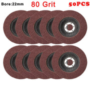 50Pcs Abrasive 5'' 125MM Metal Sanding Flap Disc Angle Grinder 80 Grit by salelink.co.nz