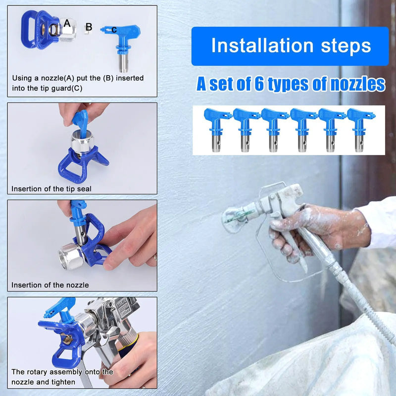 Airless Paint Sprayer Tips Spray Gun Nozzle Filters by salelink.co.nz