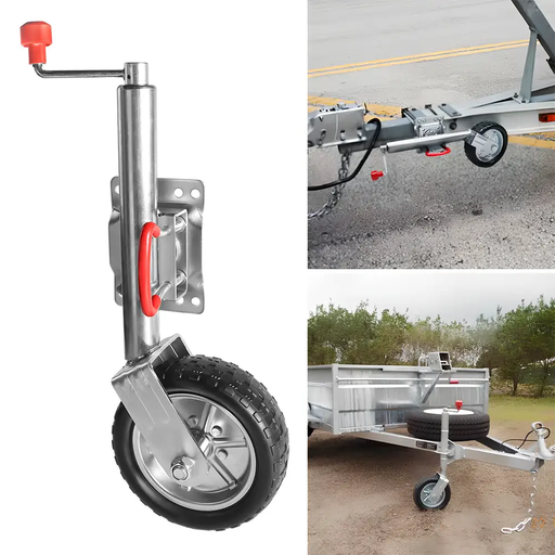 10'' Jockey Wheel 900kg 2000LBS Swing Up Solid Caravan Trailer Boat Heavy Duty by salelink.co.nz