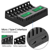 8 Slot Smart Battery Charger for AA/AAA Rechargeable Batteries LCD Display by salelink.co.nz