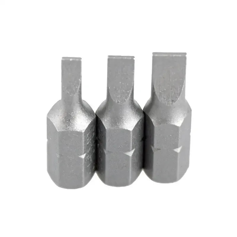 S2 Steel Slotted Screwdriver Bits Set – 1/4" Shank (6 different types available) by Habicare