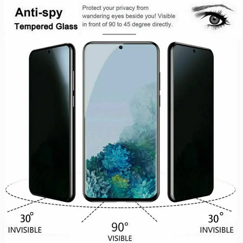 Samsung Galaxy S20 FE Glass Privacy Screen Protector by techplus