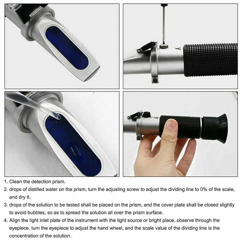 Brix Refractometer ATC 0-32% Specific Gravity Hydrometer For Homebrew Beer Wort by salelink.co.nz