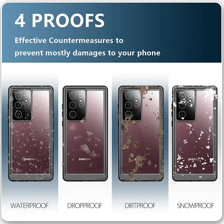 Redpepper Waterproof Case for Samsung S24 Ultra | Full Protection by techplus