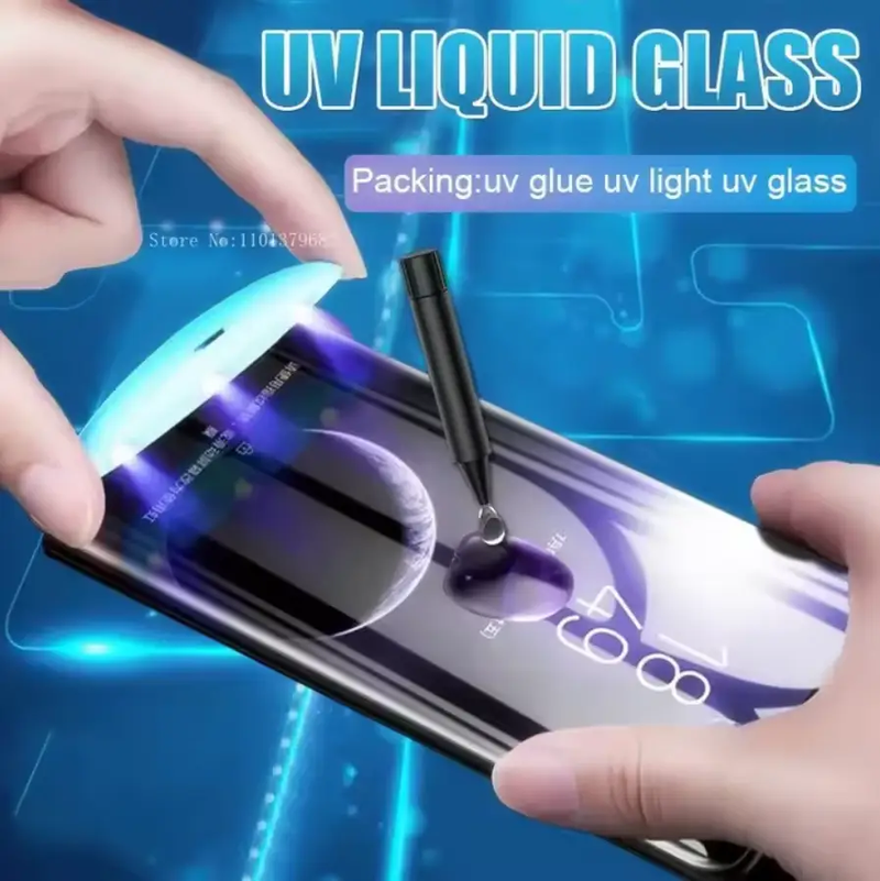 UV Liquid Full Glue Tempered Glass for Samsung Galaxy S21 Ultra by techplus