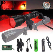 Tactical Red Flashlight Hunting Torch Light Camping Lamp Scope by salelink.co.nz