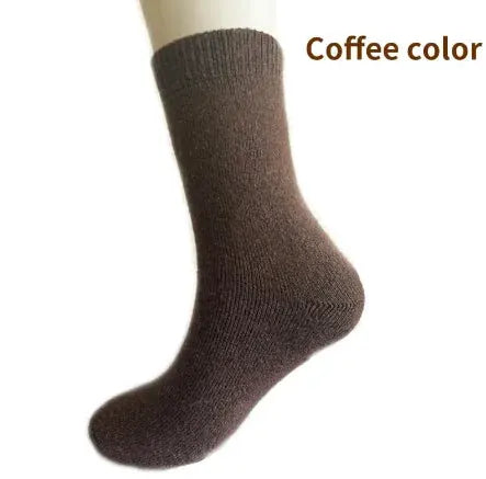 Wool Socks Thickened And Plush Warm Terry Middle Cylinder - Men's Antibacterial Winter Socks by Mead's Supply & Equipment Outfitters limited