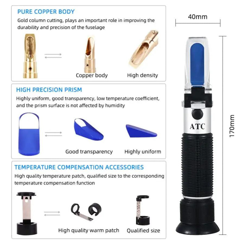 Refractometer - Salinity (0-100% - 1.000-1.070 SG) by 9eight5