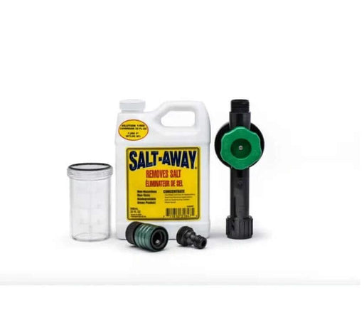 Salt-Away Kit - 946ml Concentrate and Mixer components including concentrate, mixing unit, and accessories.