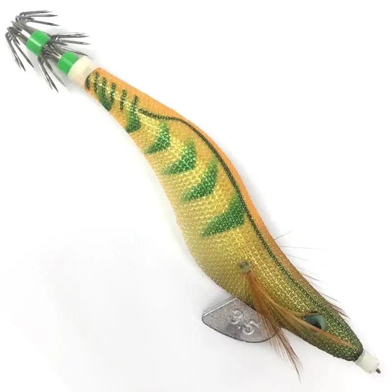 China China Light Grey / 3.5G 13.5cm Saltwater Squid Jigs Slow Jigging Wooden Shrimp Lures Luminous Bait Fishing Cuttlefish Lure with Noctilucent Explosive Hook