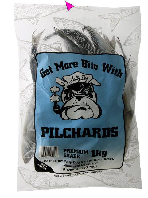 NZ Pilchards IQF Frozen 1kg Whole Salty Dog - Action Outdoors Kiwi