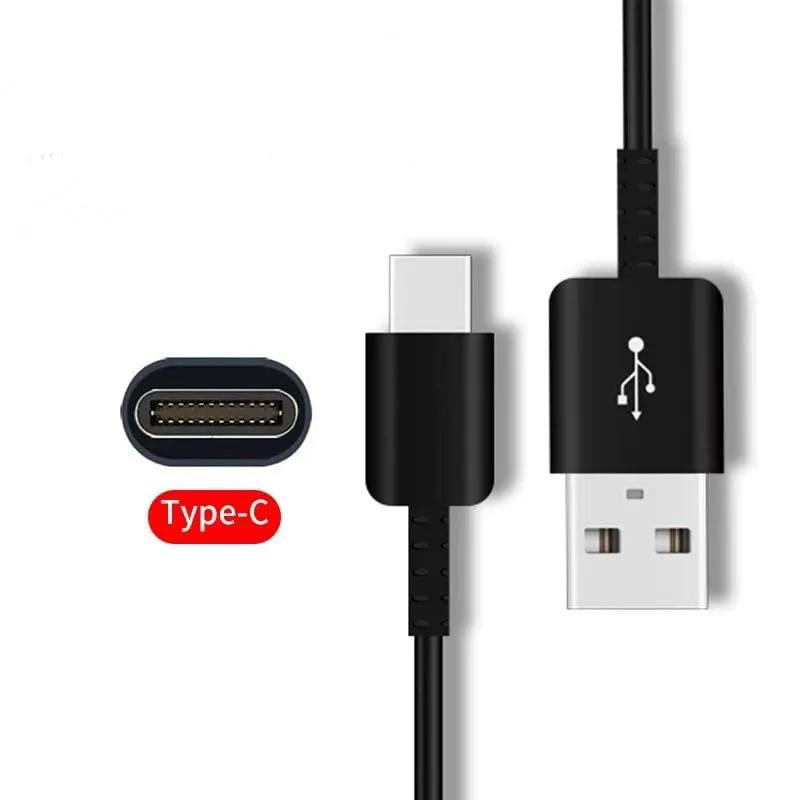 Charger Cable for Samsung Phones & Tablets - USB to Type C (1.2m) (Black) by 9eight5