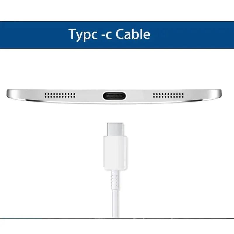 Charger Cable for Samsung Phones & Tablets - USB to Type C (1.2m) (White) by 9eight5