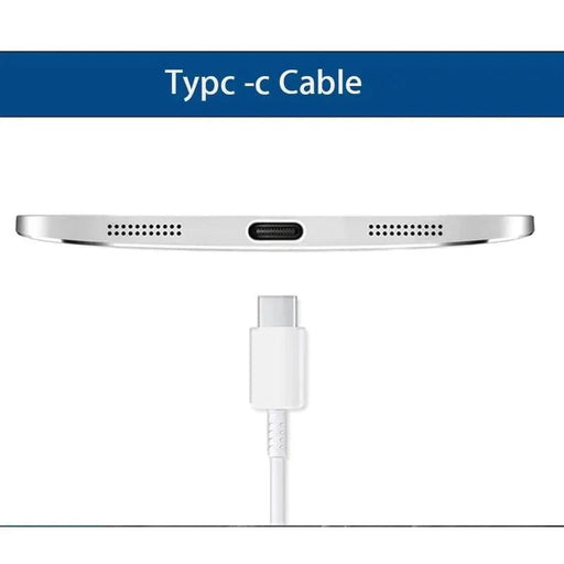 Charger Cable for Samsung Phones & Tablets - USB to Type C (1.2m) (White) by 9eight5