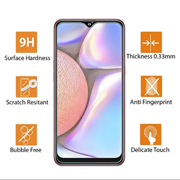 Samsung Galaxy A10 Tempered Glass Screen Protector – 9H Hardness by techplus