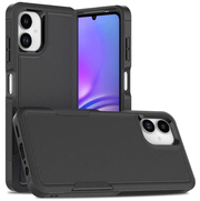 Samsung Galaxy A06 4G Dual Layer Armor Hard Case – Black by techplus